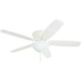 thumbnail image 1 of Honeywell Glen Alden 52" White Low Profile Ceiling Fan with 5 Blades, Bowl Light Kit, Pull Chains & Reverse Airflow, 1 of 12
