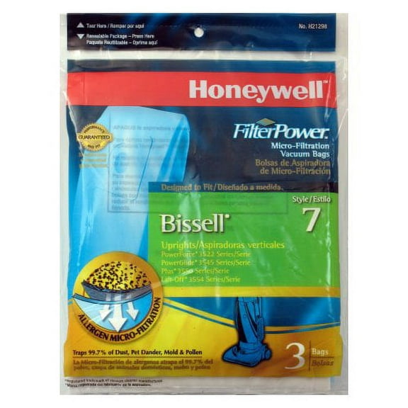 Honeywell H21298 Micro-Filtration Bags for Compatible with Bissell Uprights