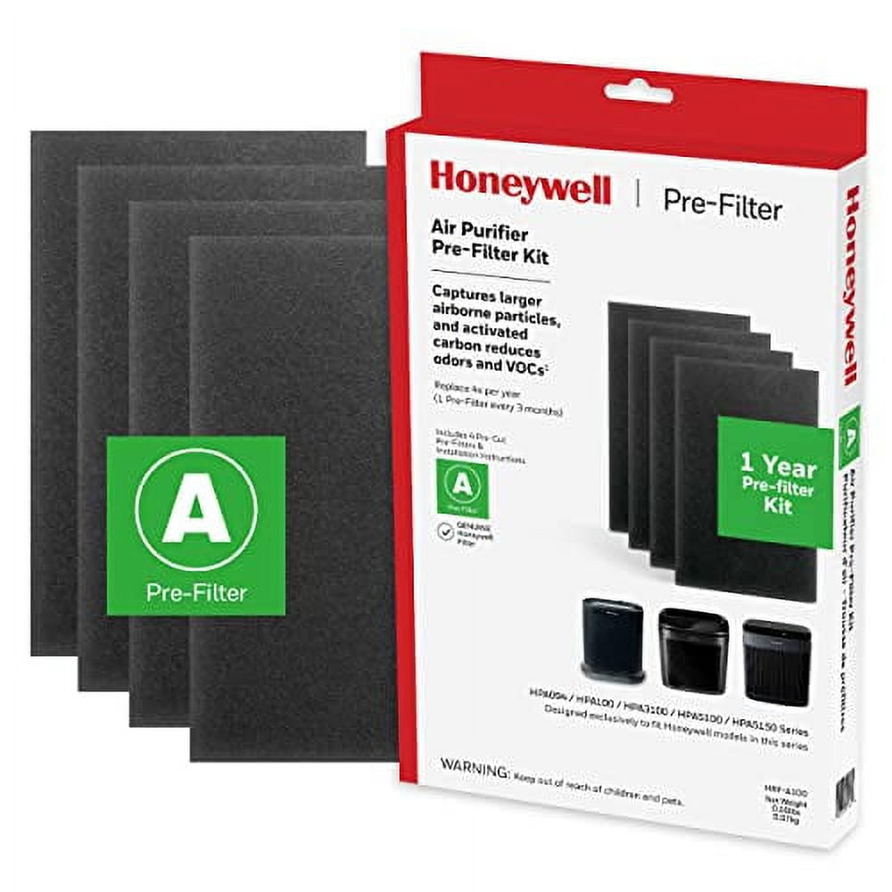 Honeywell Black Carbon Air Purifier Pre-Filter Kit, 4-Pack