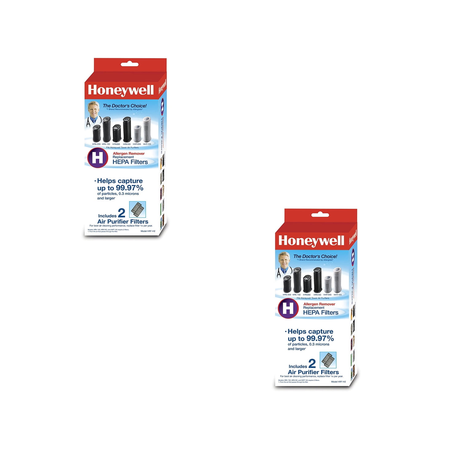 Honeywell HRFH2 Filter H Replacement Home HEPA Allergen Air Filter (4
