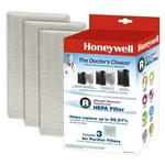 Honeywell HEPA Air Purifier Filter R, 3-Pack for HPA 100/200/300 and 5000 Series - Airborne Allergen Air Filter Targets Wildfire/Smoke, Pollen, Pet Dander, and Dust