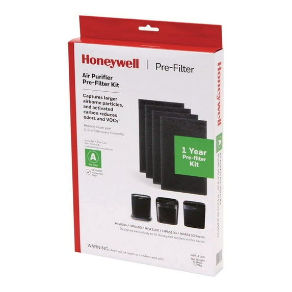 Honeywell HRFA100 Pre-Cut Carbon Pre-Filter (Box of 4 Filters)