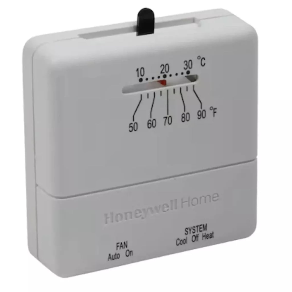 Honeywell White Manual Heat-Only Thermostat with Trim Plate