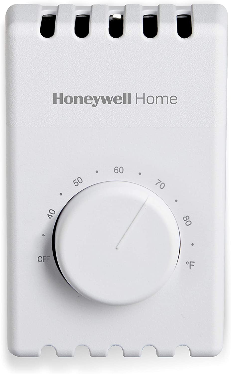 White Manual Line Voltage Baseboard Heater Thermostat