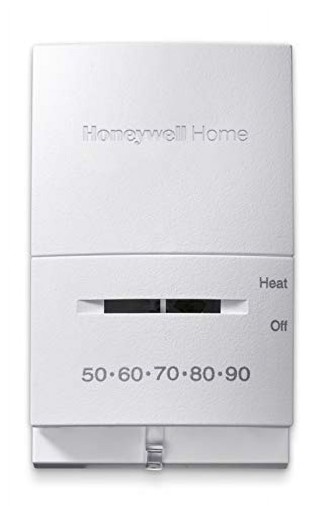 White Rectangular Manual Millivolt Heating Thermostat