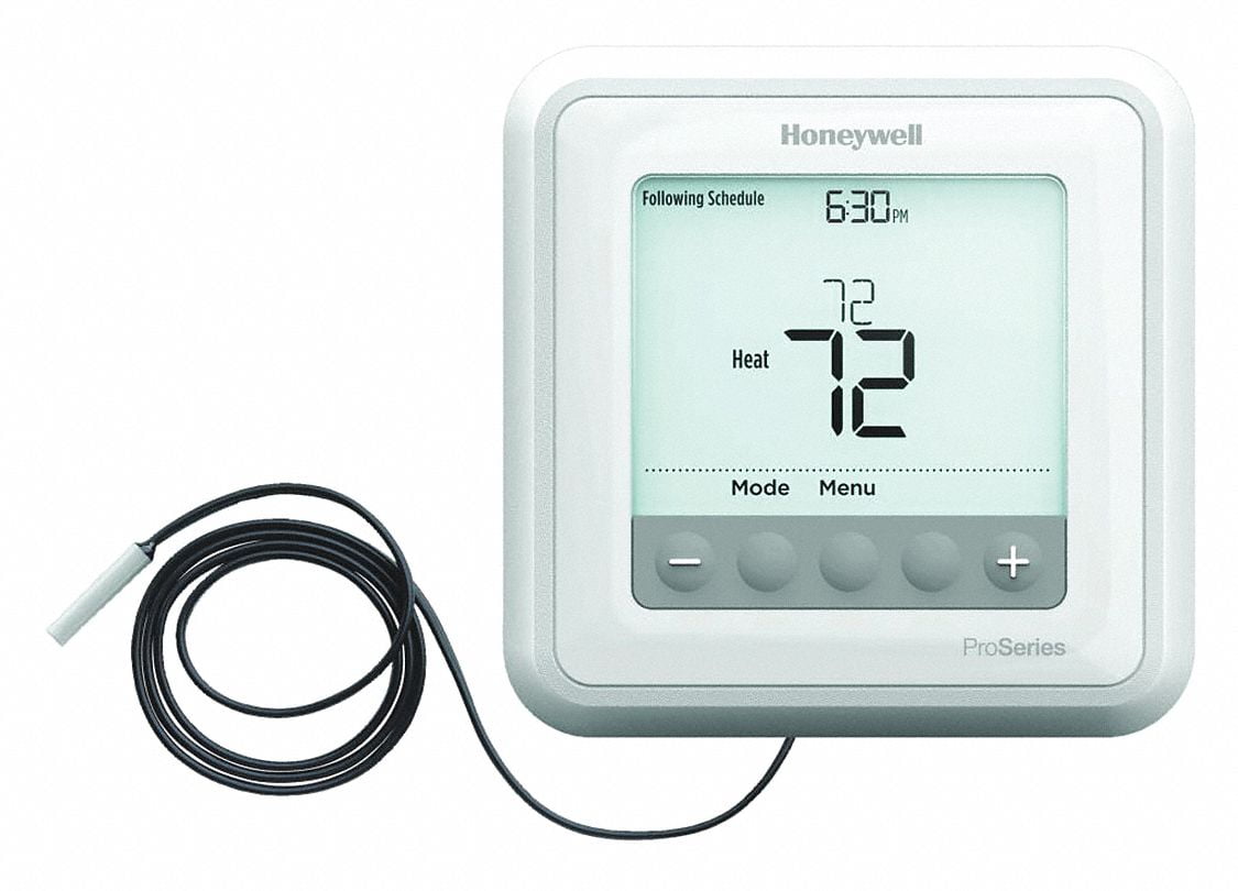 White Digital Programmable Square Thermostat with LCD Display