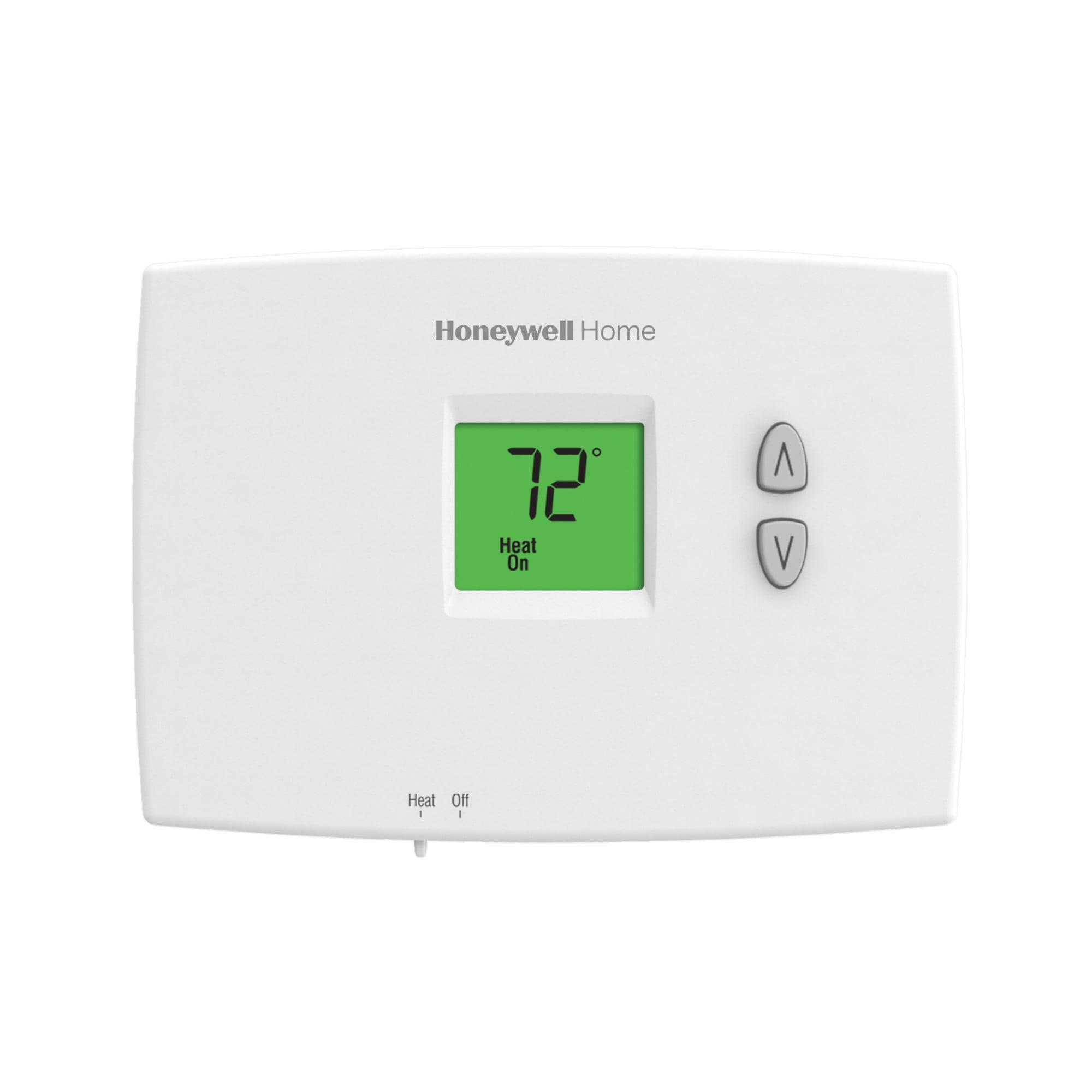 White Digital Heat Pump Thermostat with Backlit Display