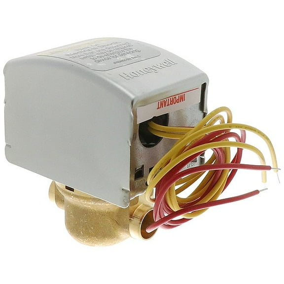 Honeywell Home Motorized Zone Valve,NC,Brass,1/2inSweat V8043E5004