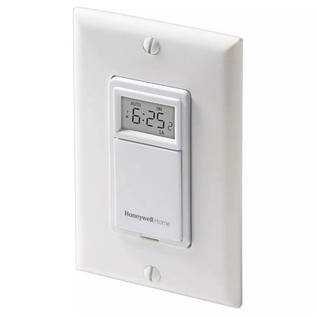 Honeywell Home RPLS730B1000/U RPLS730B1000 7-Day Programmable Light Switch Timer, White