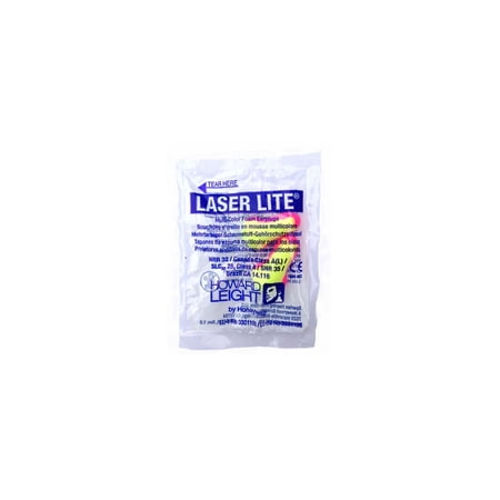 32NRR Cordless Laser Lite Single-Use Earplugs - Magenta/Yellow (200 Pairs/Box)