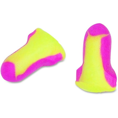 Howard Leight by Honeywell LL-1 200 Pairs 32NRR Cordless Laser Lite Single-Use Earplugs - Magenta/Yellow