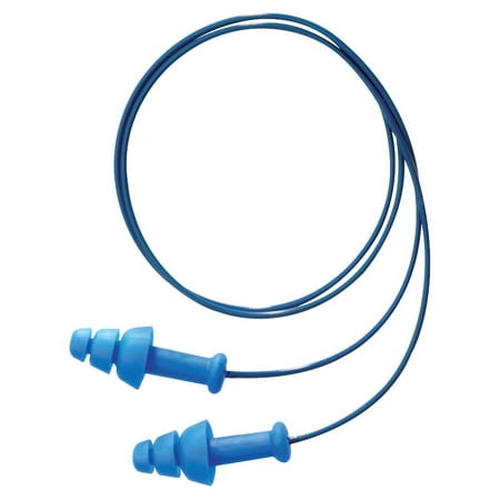 Honeywell Howard Leight SmartFit Detectable Earplugs, TPE, Blue, Corded