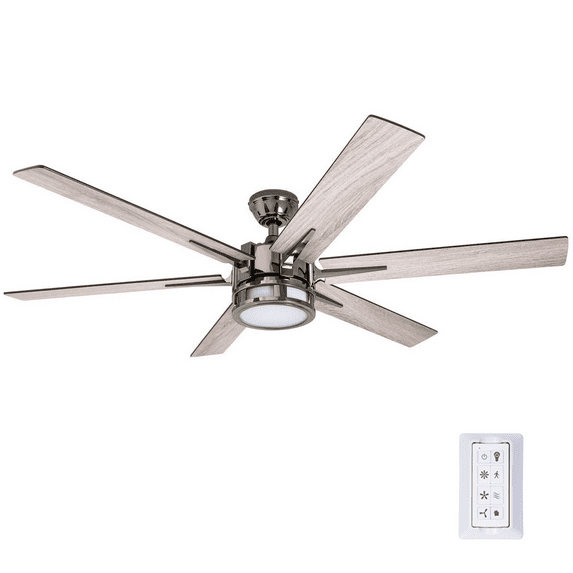 Honeywell Kaliza Ceiling Fan with Quiet Motor and Remote Control, 56", Gun Metal