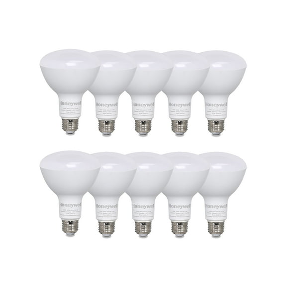 Honeywell LED 9.5 W (65-Watt Equivalent) 2700 Kelvin- 5000 Kelvin Standard Light Bulb 800 Lumens, E26, BR30, Dimmable, 10 Count