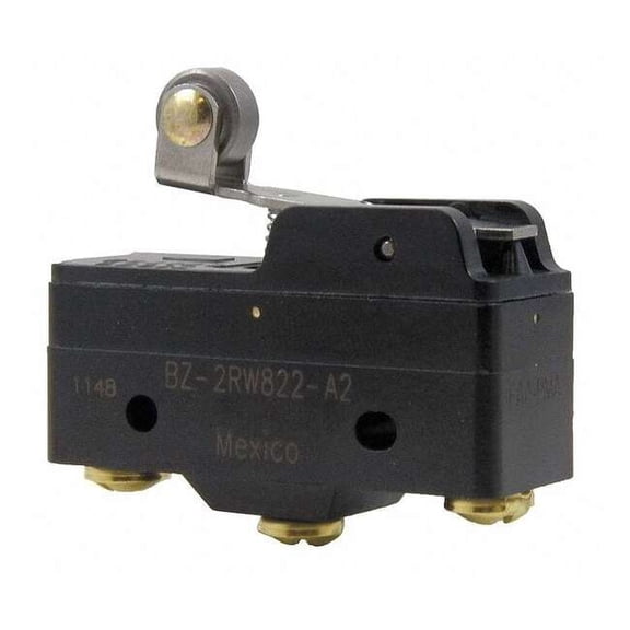 Snap Action Switch, Lever, Roller Actuator, SPDT, 15 A @ 480 V AC Contact Rating