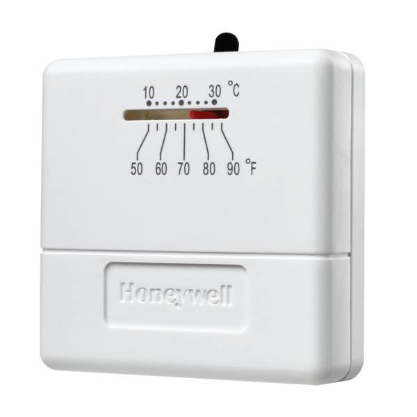 Honeywell White Manual Heat-Only Thermostat with Trim Plate