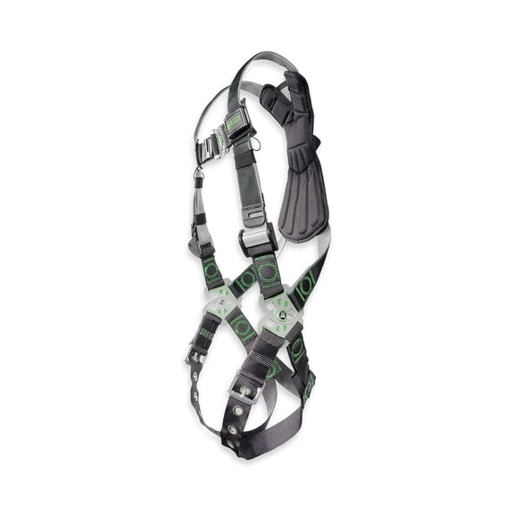 Miller by Honeywell Universal DualTech Revolution Full Body Style Harness With Back D-Ring, Quick Connect Chest Strap Buckle, Tongue Leg Strap Buckle And Sub-Pelvic Strap