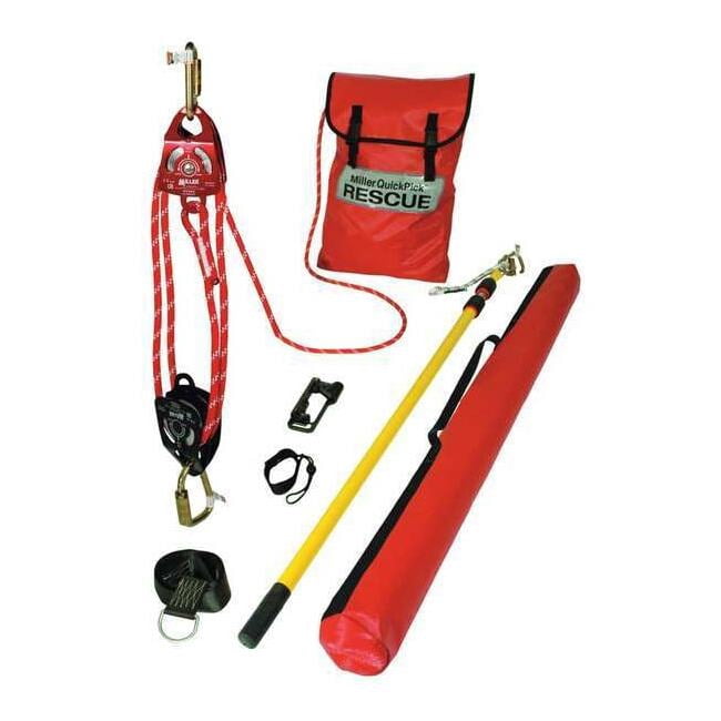 Honeywell Miller QuickPick Rescue Kit, 25 ft. Working Distance, 125 ft ...