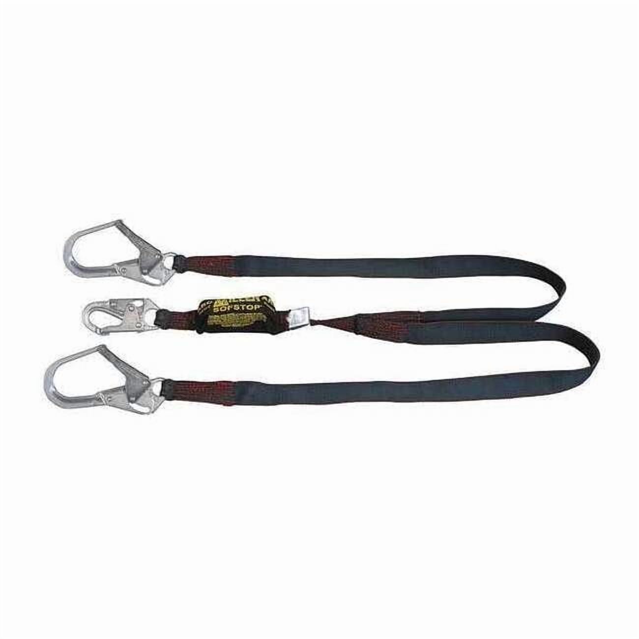 Manyard(TM) II Arc Flash Rated Shock Absorbing Lanyard, 6 ft. Length, Web Loop, Polyester, 2 Leg(s)
