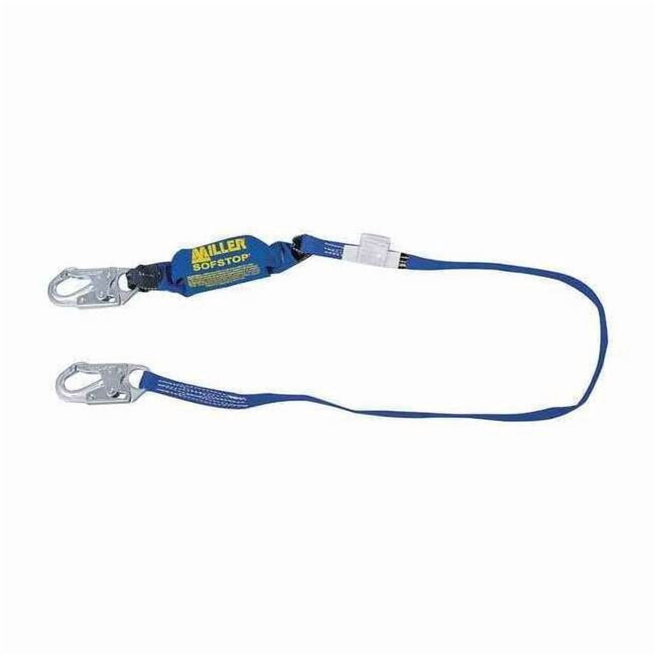 Honeywell Miller Arc Flash Rated Shock Absorbing Lanyard, 4 ft. Length, Snap Hook, Steel, 1 Leg(s)