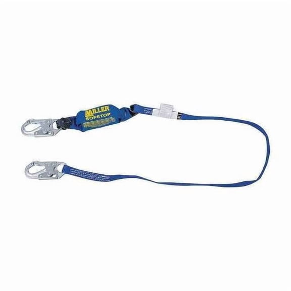 Honeywell Miller Arc Flash Rated Shock Absorbing Lanyard, 4 ft. Length, Snap Hook, Steel, 1 Leg(s)