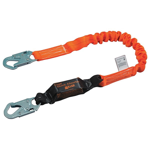 Honeywell Miller Shock-Absorbing Lanyard,Orange T6111SS/6FTAF