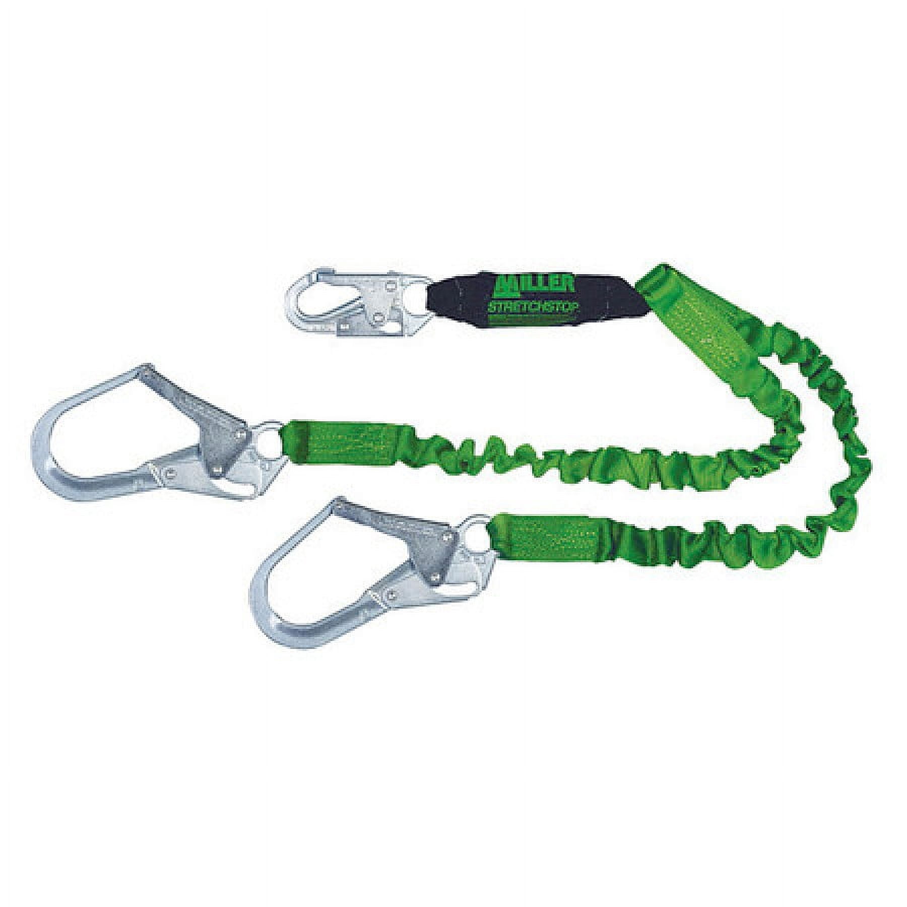 Honeywell Miller StretchStop® 2 Leg Lanyard with SofStop® Shock Absorber, with Locking Rebar Hook (8798RSS-Z7/6FTGN)