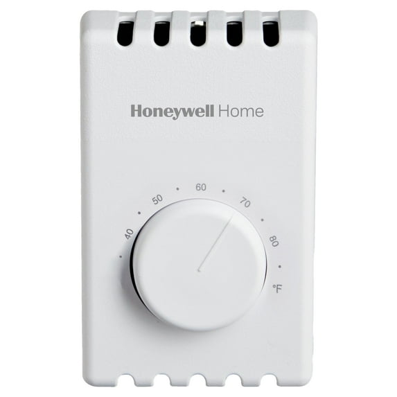 Honeywell T410A1013 22 Amp 277 Volt SPST Bi-Metal 40 to 80 Degrees F Non-Programmable Electric Heat Thermostat