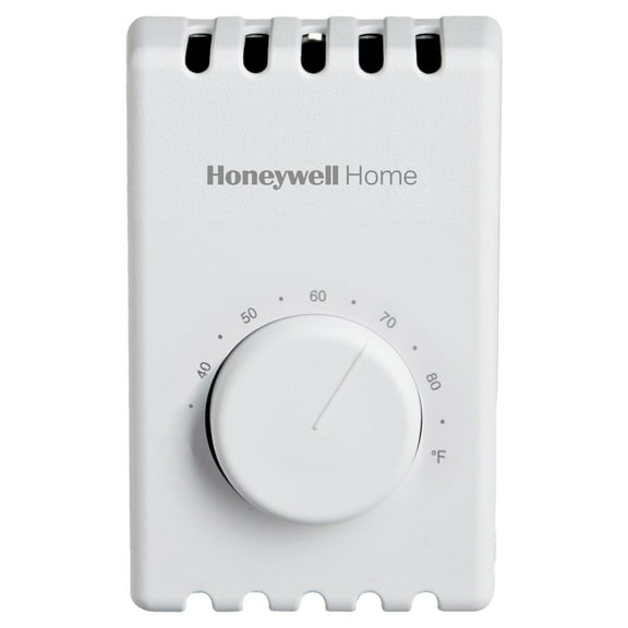 Honeywell T410A1013 22 Amp 277 Volt SPST Bi-Metal 40 to 80 Degrees F Non-Programmable Electric Heat Thermostat