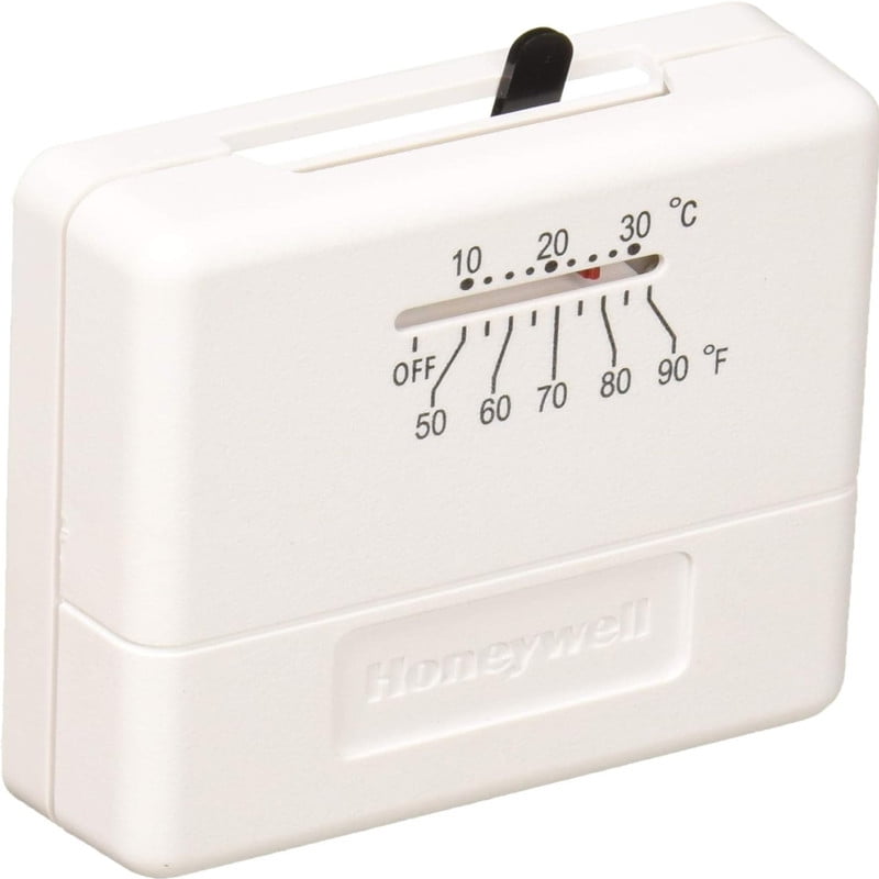 Honeywell White Manual Heat-Only Thermostat with Trim Plate