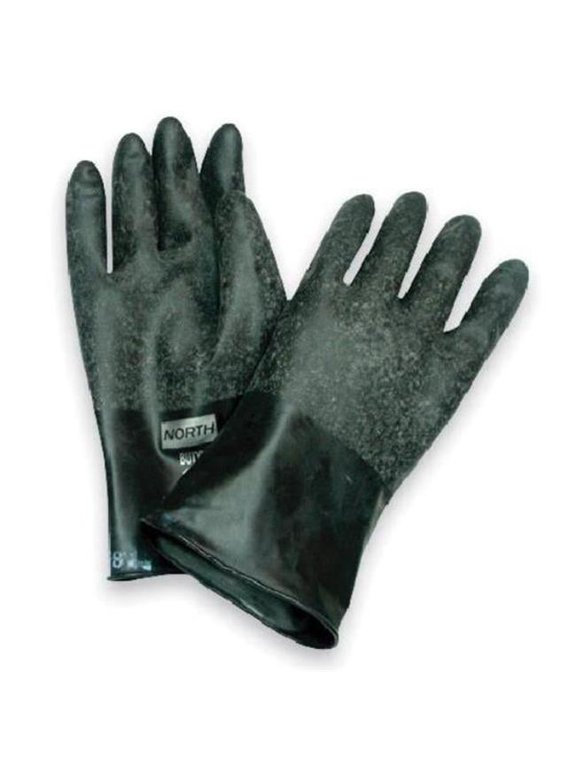 068-B074GI-XS Butyl Gloves, Black - Extra Small