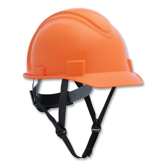 Honeywell North 068-NSB20003 Short Brim Hard Hat - 4-Point Ratchet Suspension - Non-Vented, Orange - Pack of 20