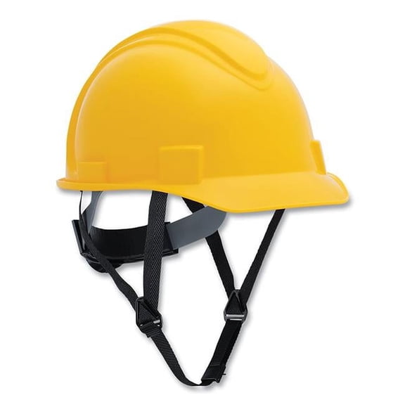 Honeywell North 068-NSB20002 Short Brim Hard Hat - 4-Point Ratchet Suspension - Non-Vented, Yellow - Pack of 20