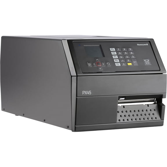 Honeywell PX4E Industrial Thermal Transfer Label Printer, 203 DPI, Ethernet & Parallel Interface, Real-Time Clock, Label Taken Sensor, Self-Strip, Includes Power Cord