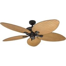Honeywell Palm Valley 52" Bronze Tropical Ceiling Fan with 5 Palm Blades, No Light, Pull Chains & Reverse Airflow