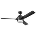 thumbnail image 1 of Honeywell Port Isle 52 Inch Outdoor Ceiling Fan, Light and Remote Control, Black, 1 of 10