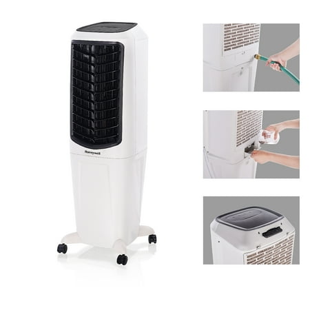 Honeywell - 470 CFM Indoor Evaporative Air Cooler with Remote Control - White