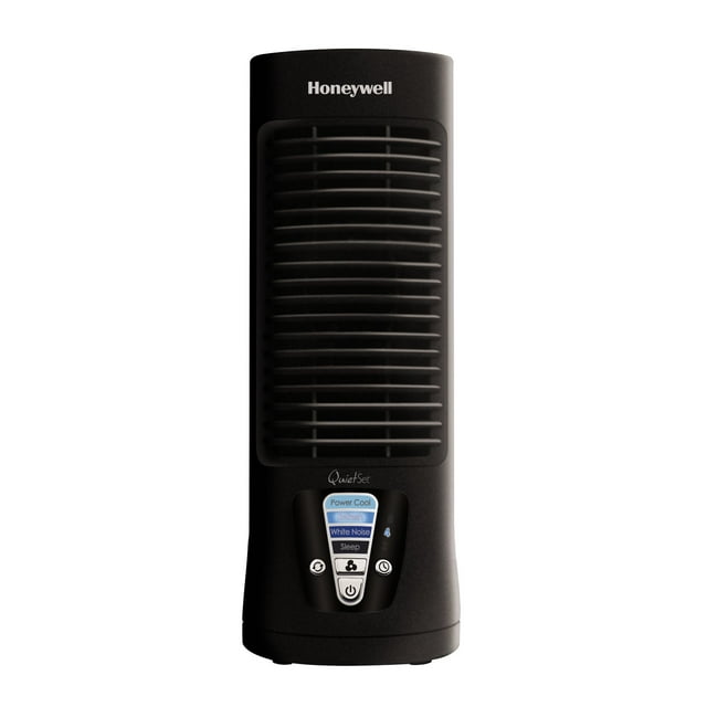 Honeywell Quiet Set Oscillating Slim Table Fan, New, W 5.1" x H 13" x L 3", HTF210B, Black