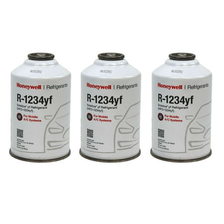 Honeywell R1234YF AC Refrigerant for Mobile Systems Solstice HFO-1234YF (3) 8oz Cans