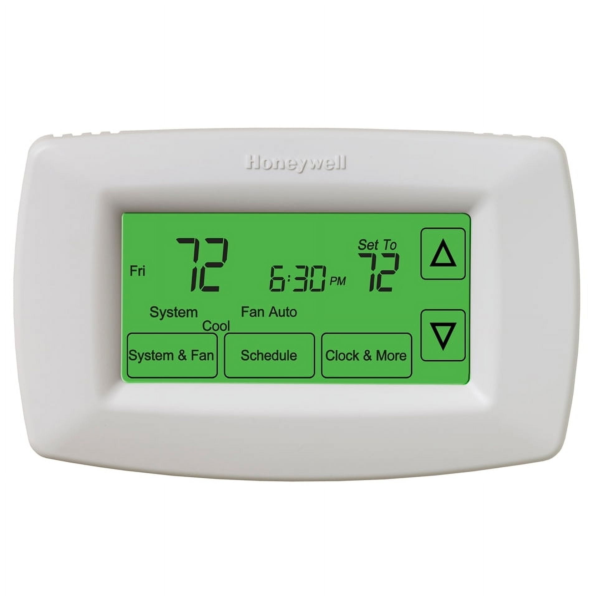 Large White Digital Touchscreen Programmable Thermostat