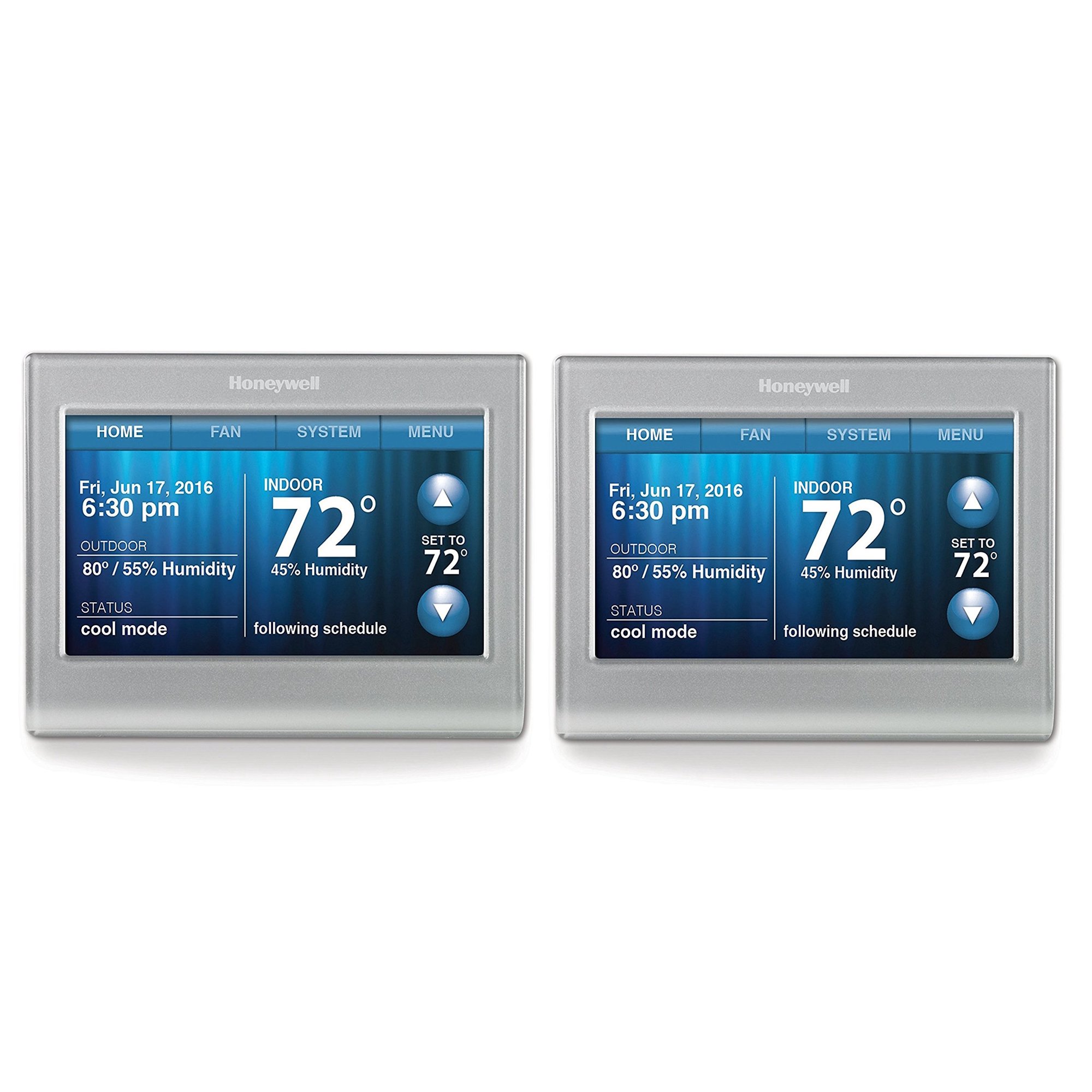 Honeywell RTH9580 Wi-Fi Touchscreen Smart Thermostat - 2 pk - Walmart.com