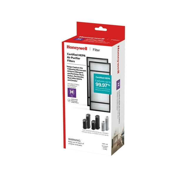 Honeywell Replacement HEPA Air Purifier H Filter, H 10.0" x W 4.6" x L 1.4", HRFH1, 1 Pack