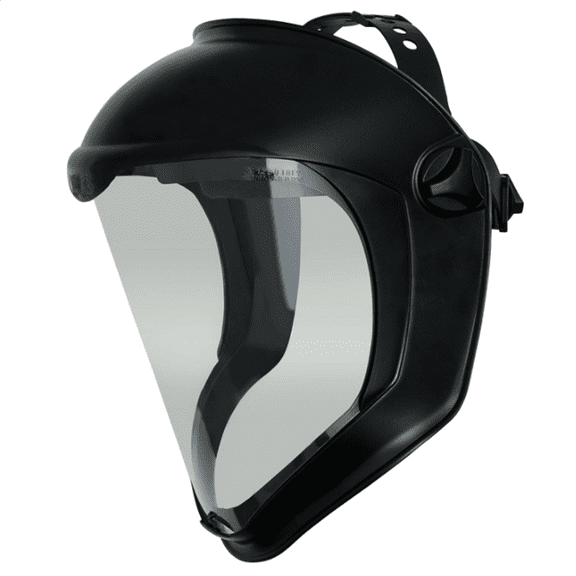 Honeywell S8510 Uvex Bionic Hard Coat Anti-fog Face Shield, Black, 400 lb