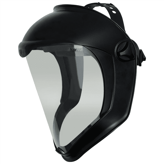 Honeywell S8510 Uvex Bionic Hard Coat Anti-fog Face Shield, Black, 400 lb