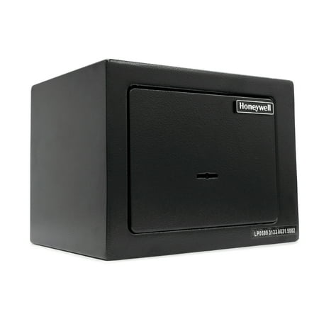 Honeywell - .19 Cu. Ft. Small Steel Safe with Key Lock - Black