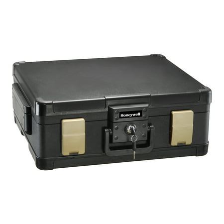 Honeywell Safes, 0.39 Cu ft, Waterproof 1-Hour Fire Chest with Key Lock, Carry Handle, 1104