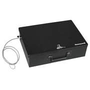 Honeywell Safes, 0.48 Cu ft, Key Lock Fire Resistant Steel Security Box Carry Handle Tethering Cable, 6109