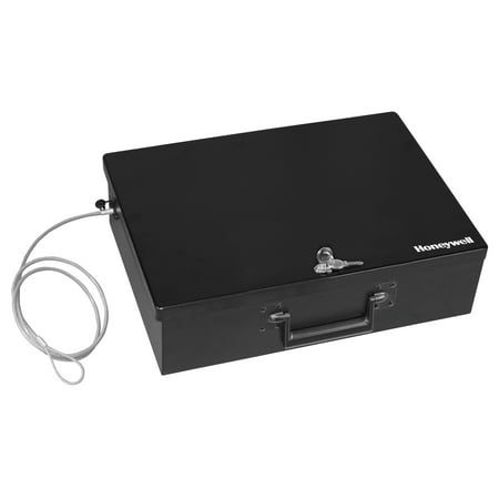 HONEYWELL .48 CU FT LARGE Security Box with Key Lock - Black