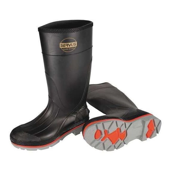 Honeywell Servus Rubber Boot,Men's,14,Knee,Black,PR 75108/14