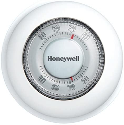 White Round Manual Heat Only Thermostat
